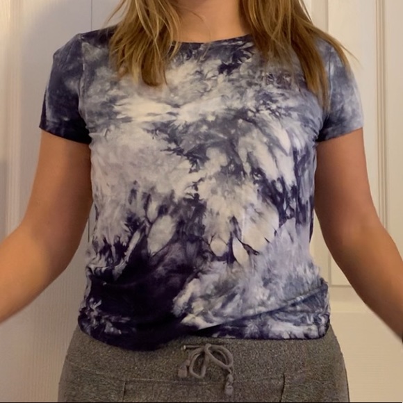 Aerie blue tie-dye Tee Women’s S - Picture 2 of 5